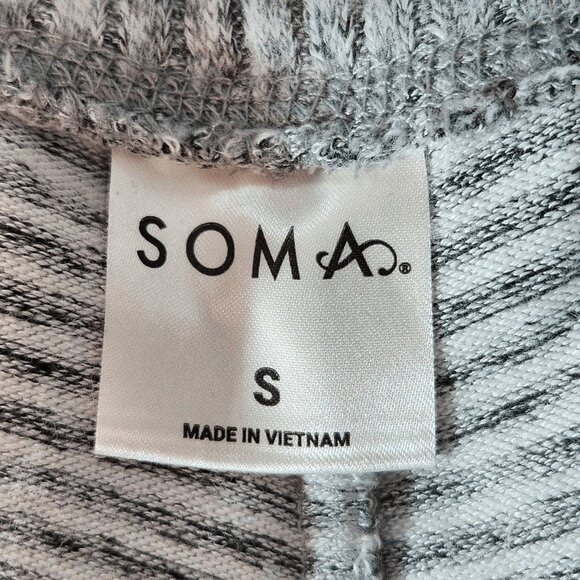 Soma Gray and White Stripe Pajama Bottoms Size Small Soma Stripe Lounge Pants - Picture 5 of 7